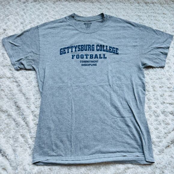 College Football Commitment Discipline Grey Bullets Tee Shirt Size Large - Picture 1 of 4